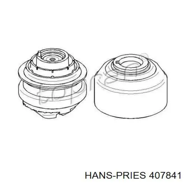 Левая/правая опора двигателя 407841 Hans Pries (Topran)