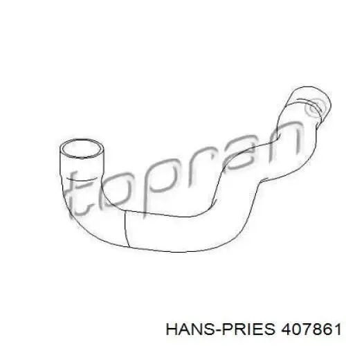 407861 Hans Pries (Topran) mangueira (cano derivado superior de intercooler)