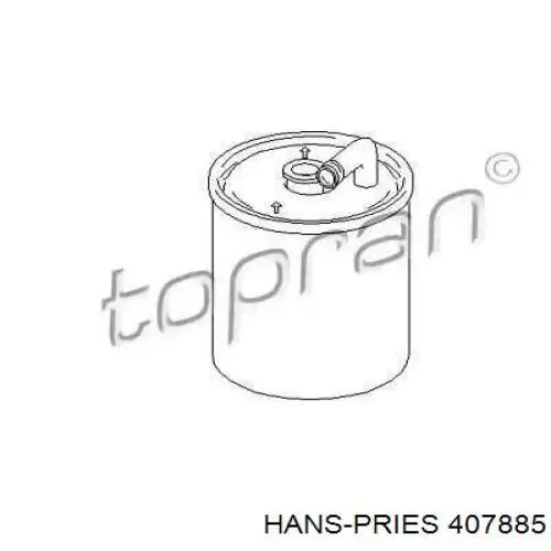 Топливный фильтр 407885 Hans Pries (Topran)