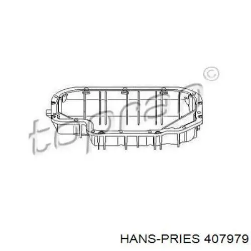 407 979 Hans Pries (Topran) panela de óleo de cárter do motor, parte inferior