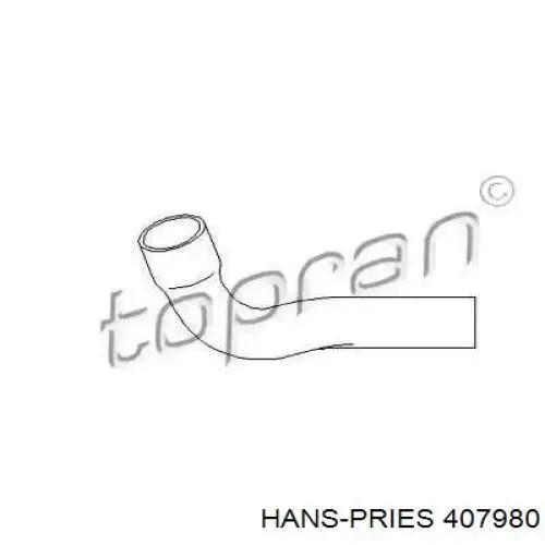 Правый шланг интеркуллера 407980 Hans Pries (Topran)