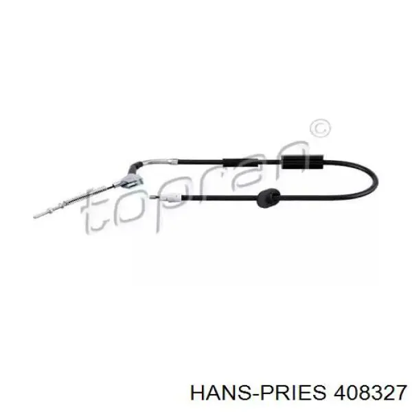 408327 Hans Pries (Topran) трос ручного тормоза передний