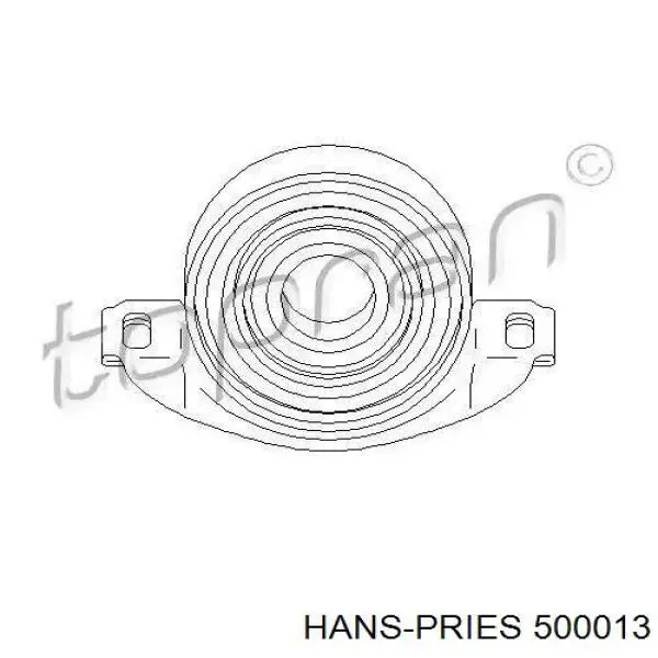 500013 Hans Pries (Topran) Подвесной подшипник кардана
