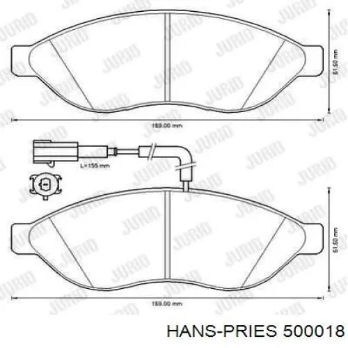 Купить 500018 Hans Pries (Topran) Сайлентблок нижний передней подвески