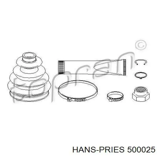 500025 Hans Pries (Topran) Сайлентблок балки моста