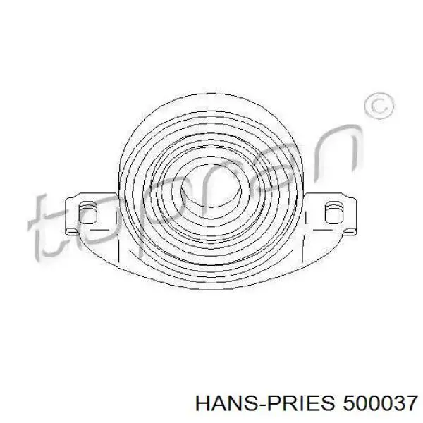 Купить 500037 Hans Pries (Topran) Опорный подшипник карданного вала