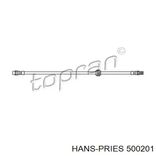 Шланг тормозной передний 500201 Hans Pries (Topran)