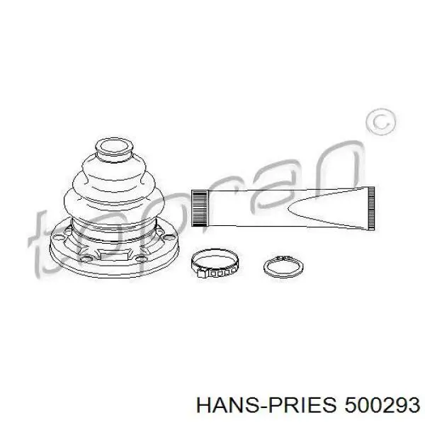 Купить 500293 Hans Pries (Topran) Муфта эластичная карданного вала