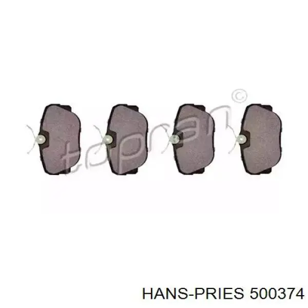 Передние тормозные колодки 500374 Hans Pries (Topran)