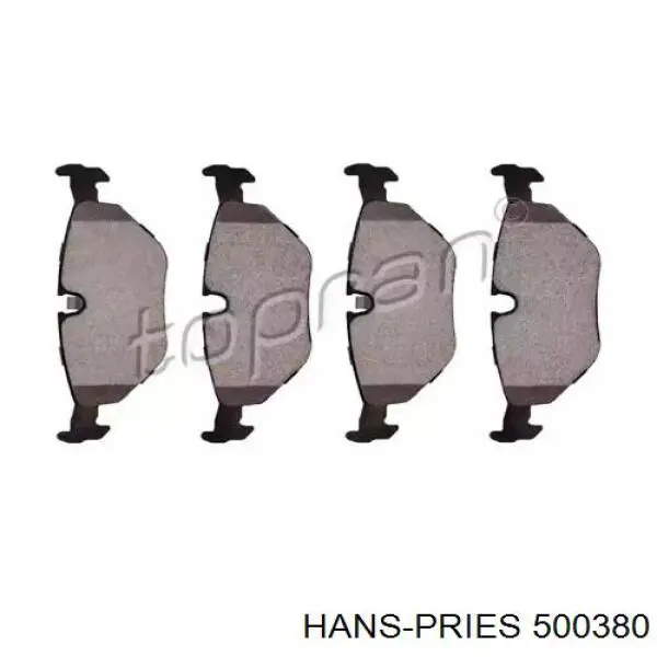 Задние тормозные колодки 500380 Hans Pries (Topran)