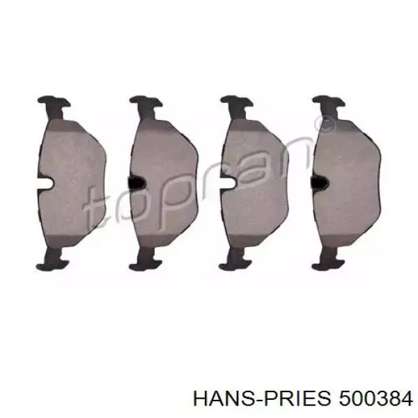 Задние тормозные колодки 500384 Hans Pries (Topran)