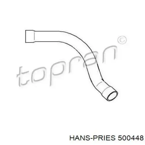 Патрубок радиатора 500448 Hans Pries (Topran)