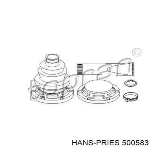 Пыльник ШРУСа задней полуоси наружный 500583 Hans Pries (Topran)