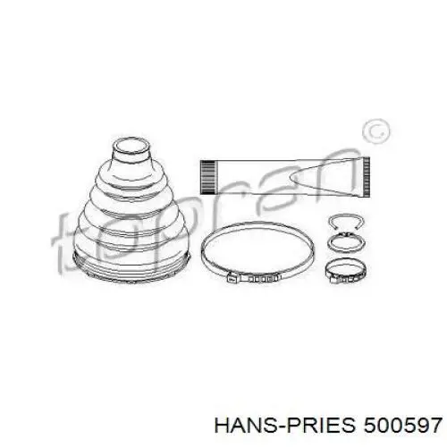 Пыльник ШРУСа внутренний 500597 Hans Pries (Topran)