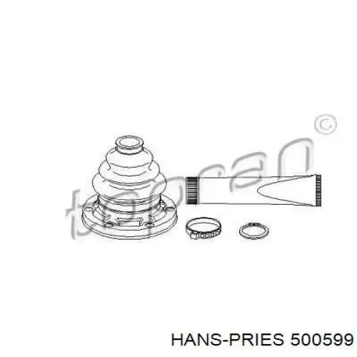 Пыльник ШРУСа задней полуоси наружный 500599 Hans Pries (Topran)