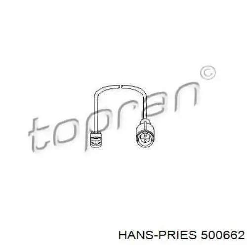 500662 Hans Pries (Topran) датчик износа тормозных колодок задний