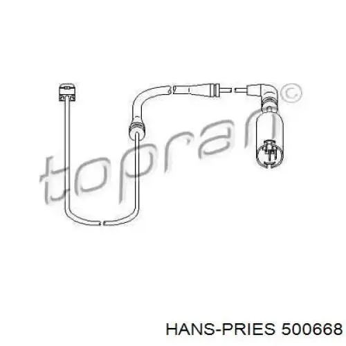 Датчик износа тормозных колодок передний 500668 Hans Pries (Topran)