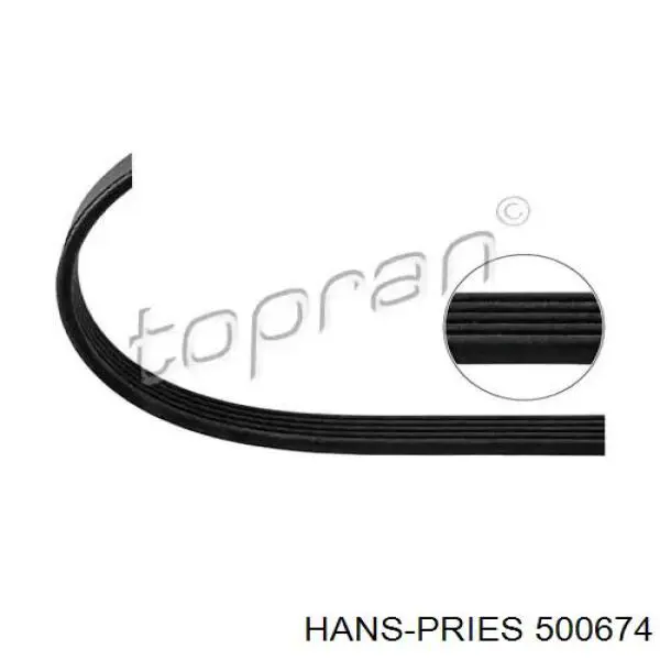 500674 Hans Pries (Topran) ремень генератора