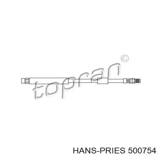 Задний тормозной шланг 500754 Hans Pries (Topran)