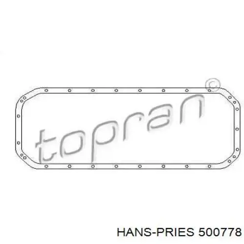 500778 Hans Pries (Topran) прокладка поддона картера двигателя