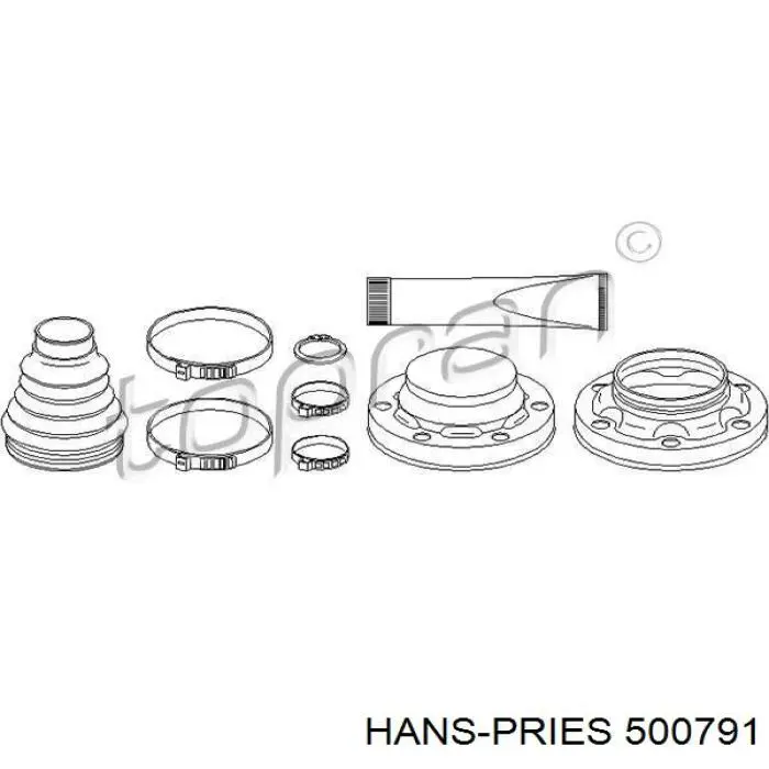 Бачок системы охлаждения 500791 Hans Pries (Topran)