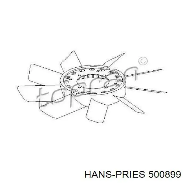 Крыльчатка радиатора охлаждения 500899586 Hans Pries (Topran)