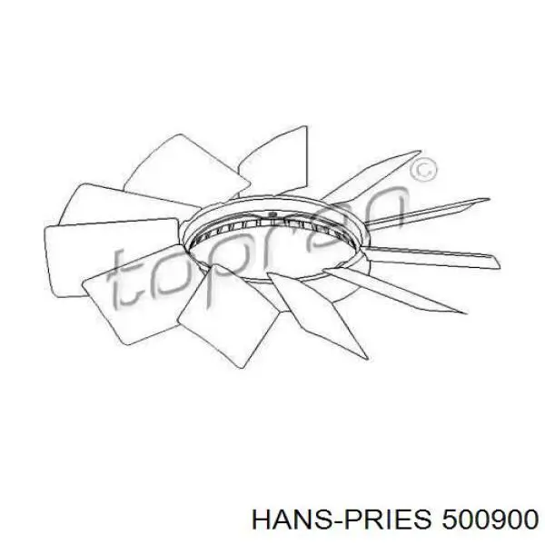 Вентилятор/крыльчатка радиатора охлаждения Hans Pries (Topran) 500900 цена, от 22.52 USD