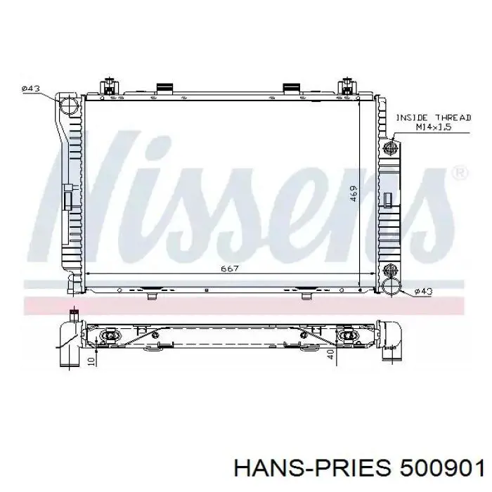 Вентилятор радиатора кондиционера Hans Pries (Topran) 500901
