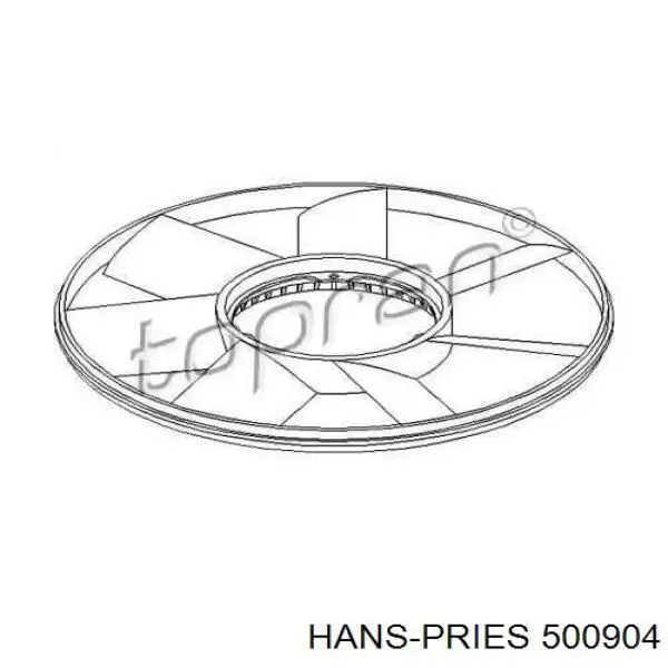 Крыльчатка радиатора охлаждения 500904 Hans Pries (Topran)