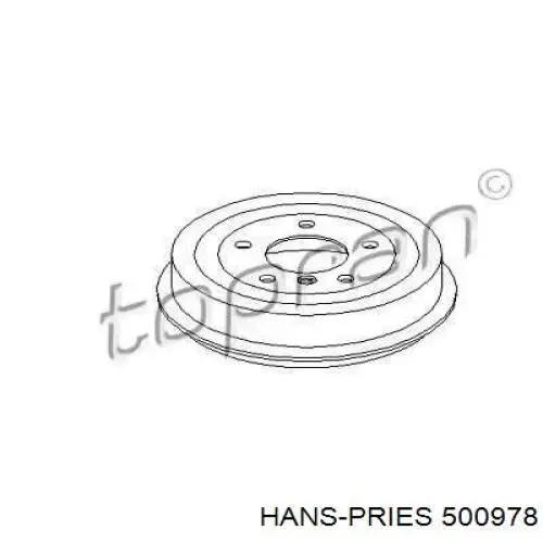 Тормозной барабан 500978 Hans Pries (Topran)