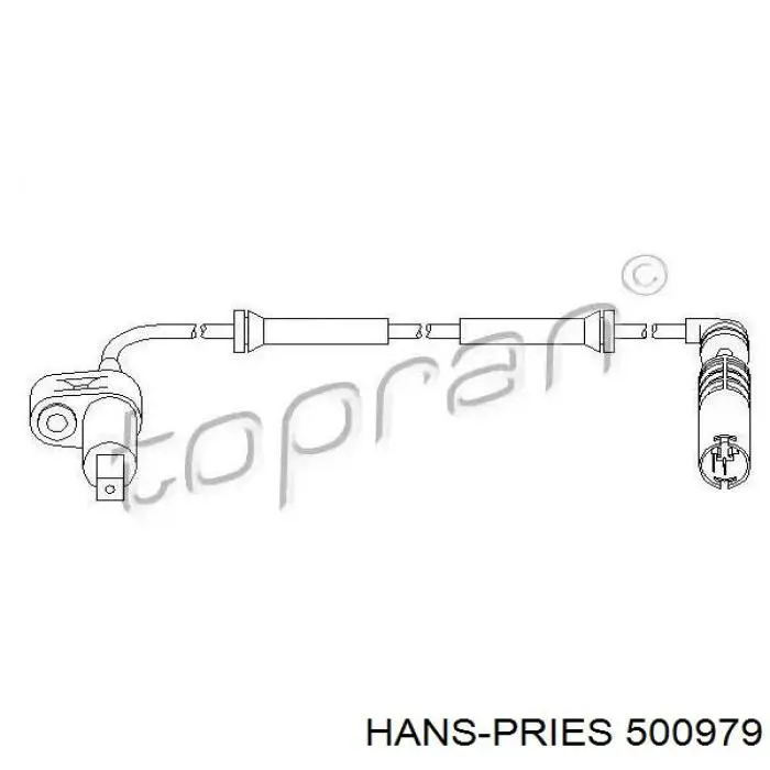 500979 Hans Pries (Topran) датчик абс (abs передний)