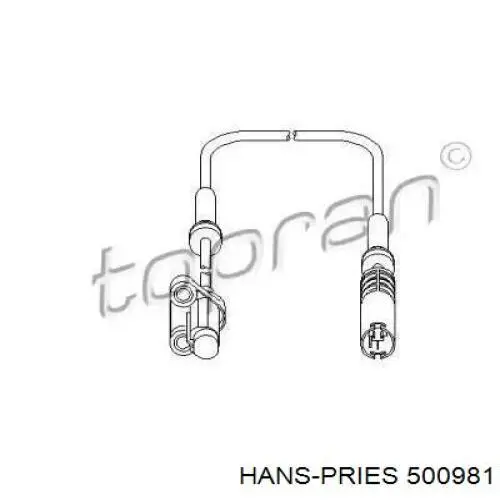 Датчик АБС (ABS) передний 500981 Hans Pries (Topran)