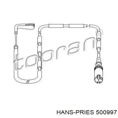500997 Hans Pries (Topran) датчик износа тормозных колодок задний