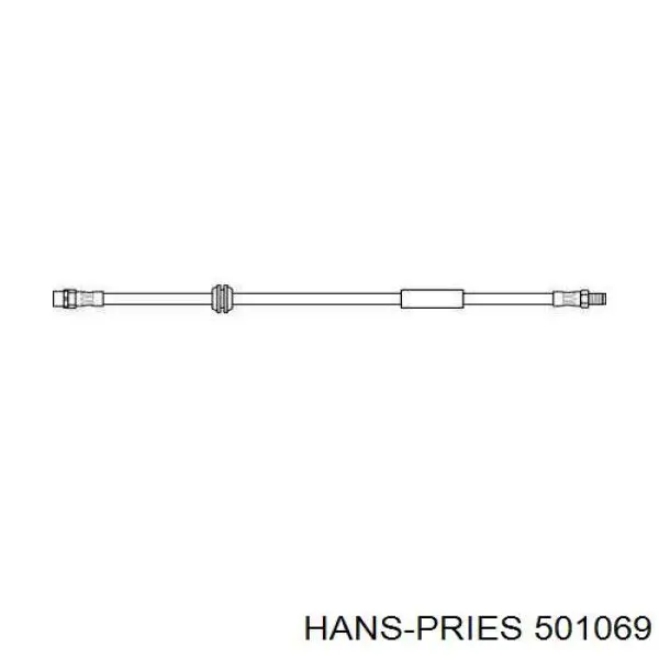 Задний тормозной шланг 501069 Hans Pries (Topran)