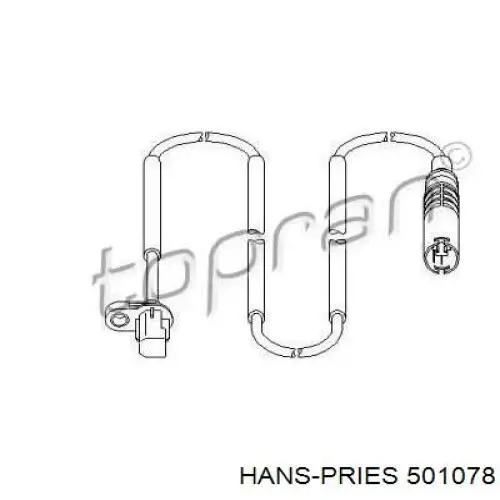 Датчик АБС (ABS) задний 501078 Hans Pries (Topran)