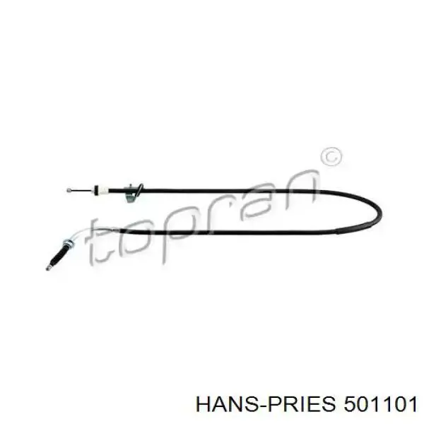 Задний правый трос ручника 501101 Hans Pries (Topran)