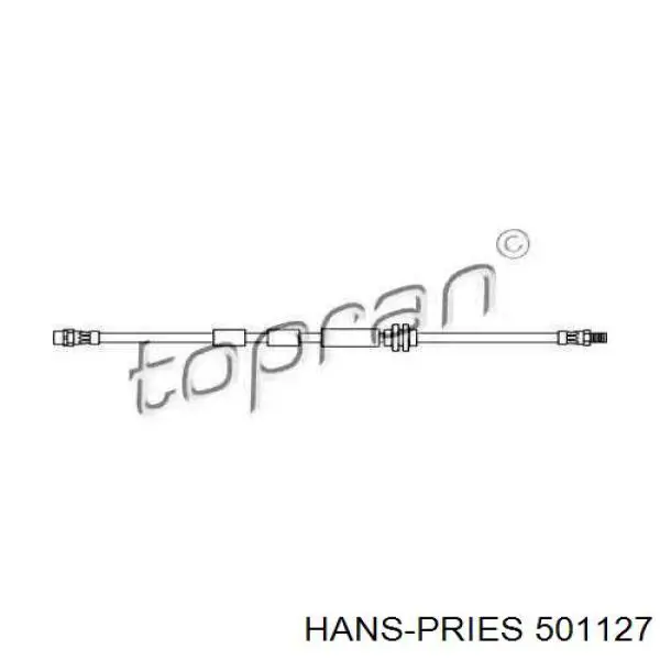 Шланг тормозной передний 501127 Hans Pries (Topran)