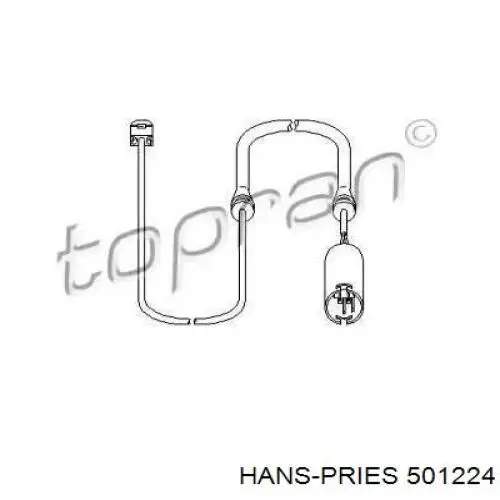 Датчик износа тормозных колодок передний 501224 Hans Pries (Topran)