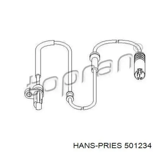 Датчик АБС (ABS) задний 501234 Hans Pries (Topran)