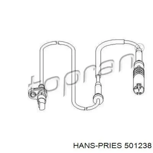 Датчик АБС (ABS) передний 501238 Hans Pries (Topran)