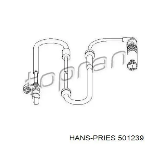 Датчик АБС (ABS) задний 501239 Hans Pries (Topran)