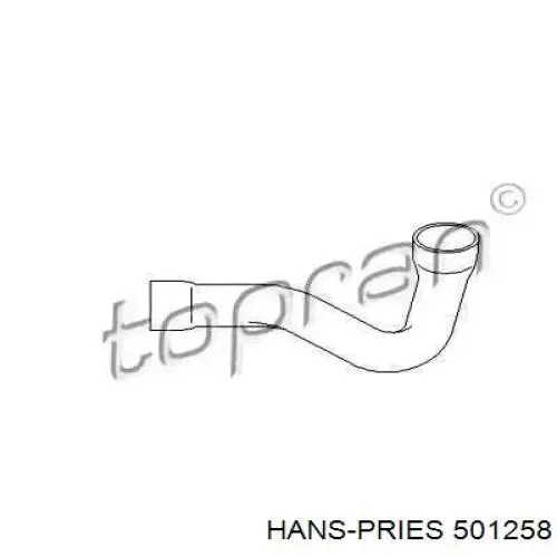 Нижний шлаг радиатора охлаждения 501258 Hans Pries (Topran)