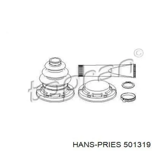 Пыльник ШРУСа задней полуоси внутренний 501319 Hans Pries (Topran)