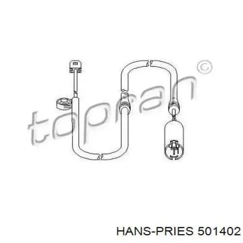 Датчик износа тормозных колодок передний 501402 Hans Pries (Topran)