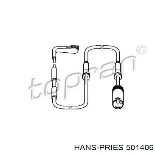 Датчик износа тормозных колодок передний 501406 Hans Pries (Topran)