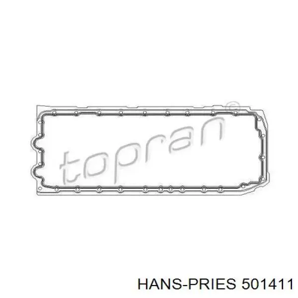 Прокладка поддона картера 501411 Hans Pries (Topran)