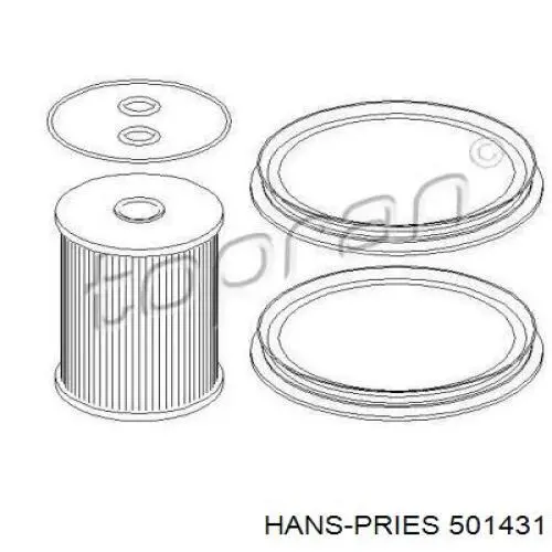 501431 Hans Pries (Topran) топливный фильтр