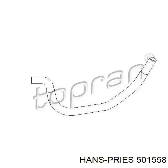 501558 Hans Pries (Topran) шланг гур низкого давления, от бачка к насосу