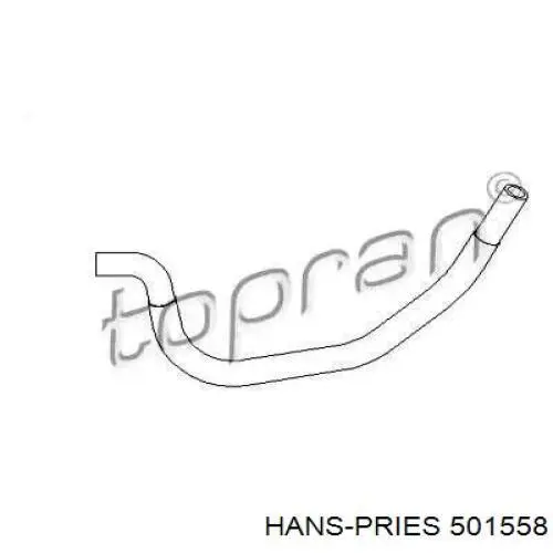 Manguera hidráulica, dirección,de depósito a bomba hidráulica 501558 Hans Pries (Topran)