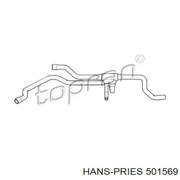 Нижний шлаг радиатора охлаждения 501569 Hans Pries (Topran)